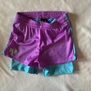 Under Armour little girls shorts size 6 EUC.